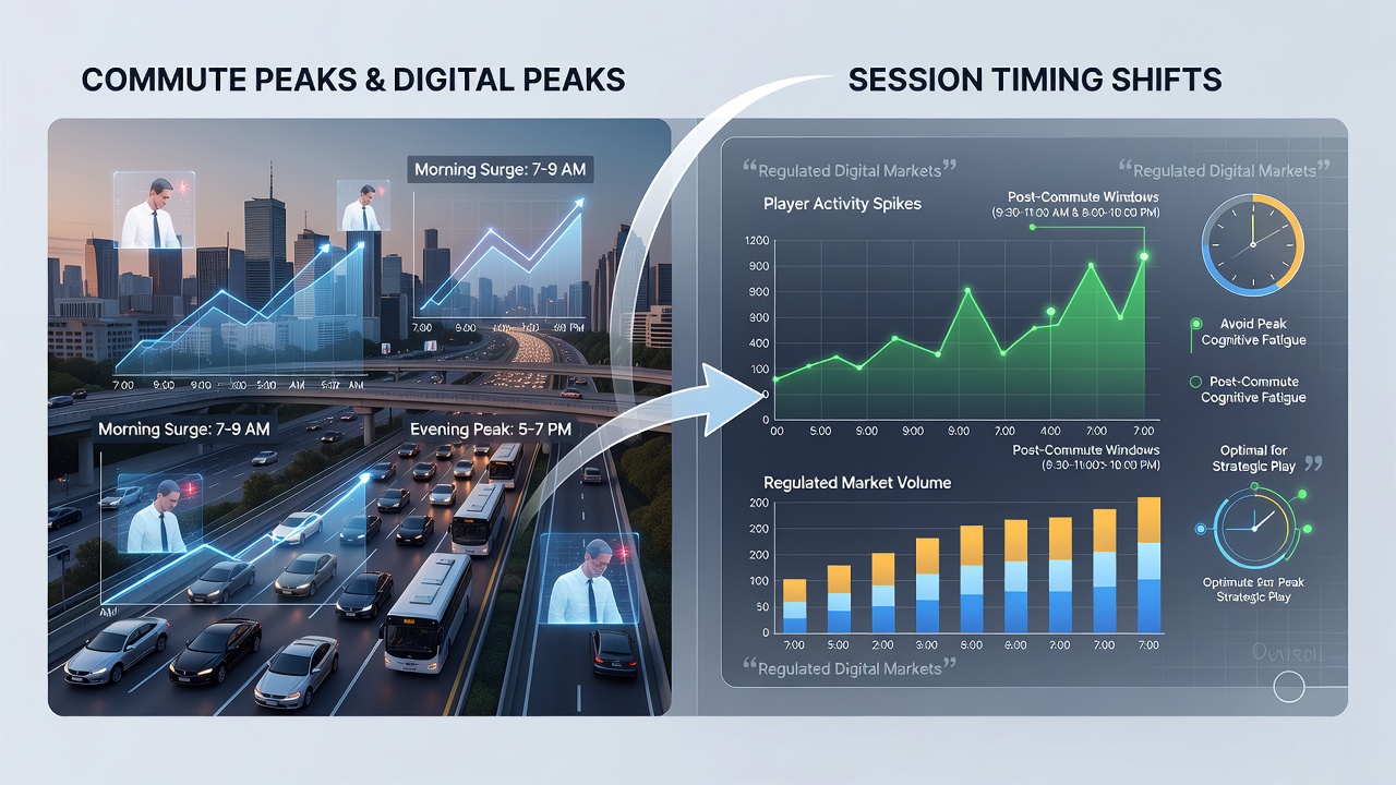 Analyse von Pendlerdaten zeigt Spitzenzeiten für Blackjack-Sessions in App-Dashboards