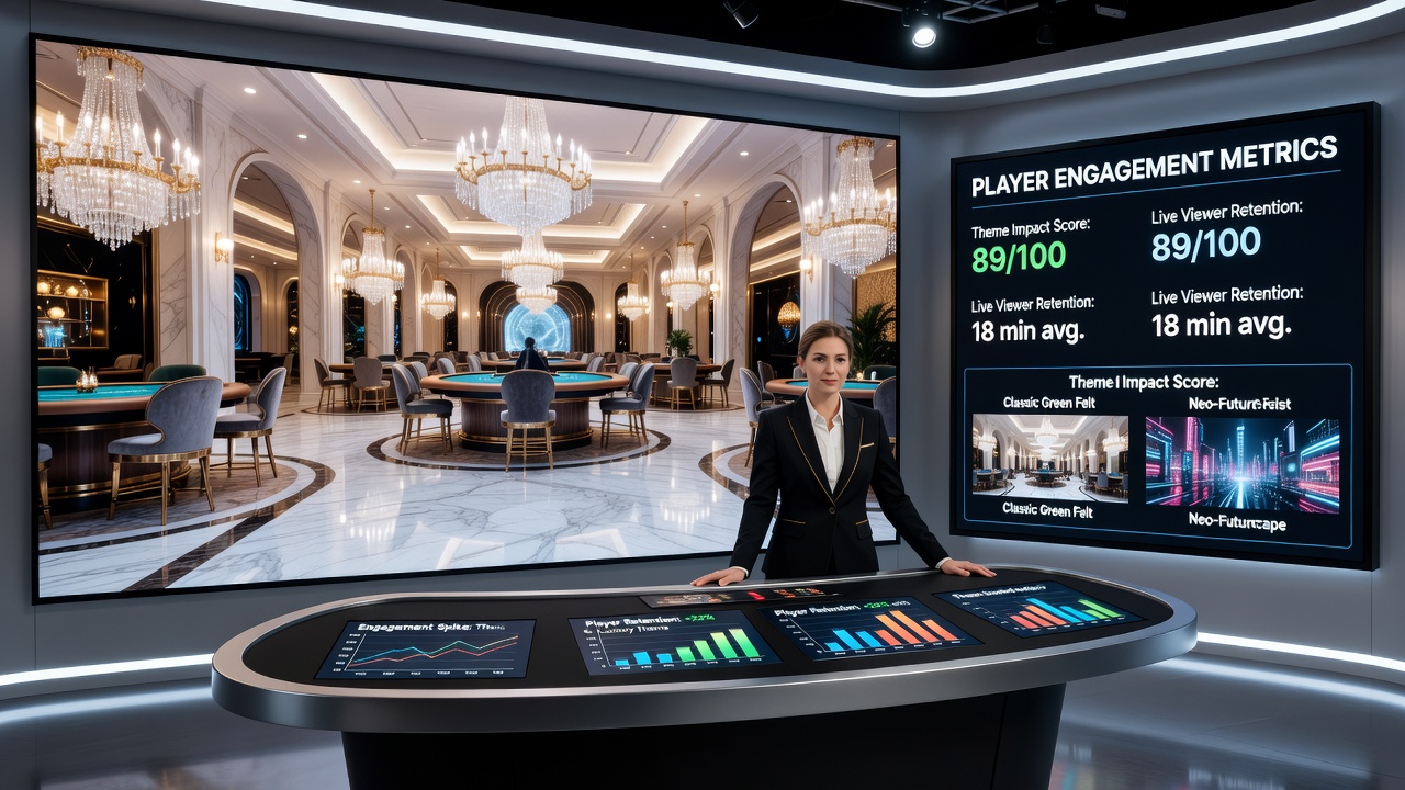 Vergleich zweier Live-Blackjack-Tische mit unterschiedlichen virtuellen Hintergründen und sichtbaren Spielerstatistiken