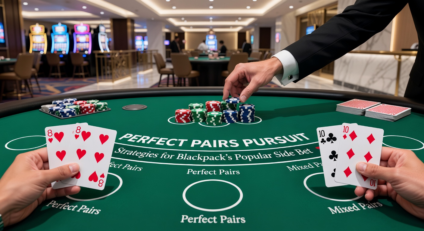 Detaillierte Grafik zu Perfect Pairs-Auszahlungen und Wahrscheinlichkeiten am Blackjack-Tisch