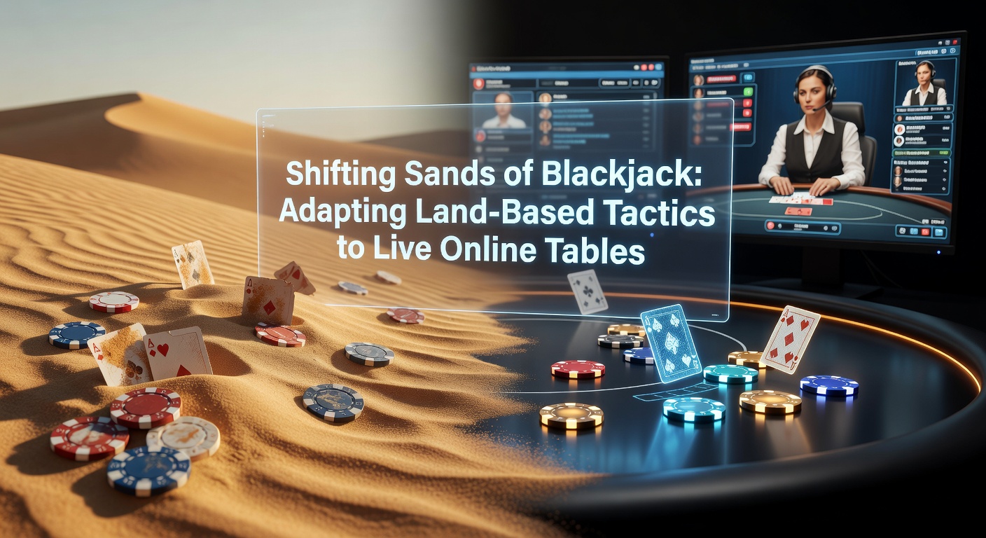 Ein klassischer Blackjack-Tisch in einem Landcasino neben einem modernen Live-Online-Stream