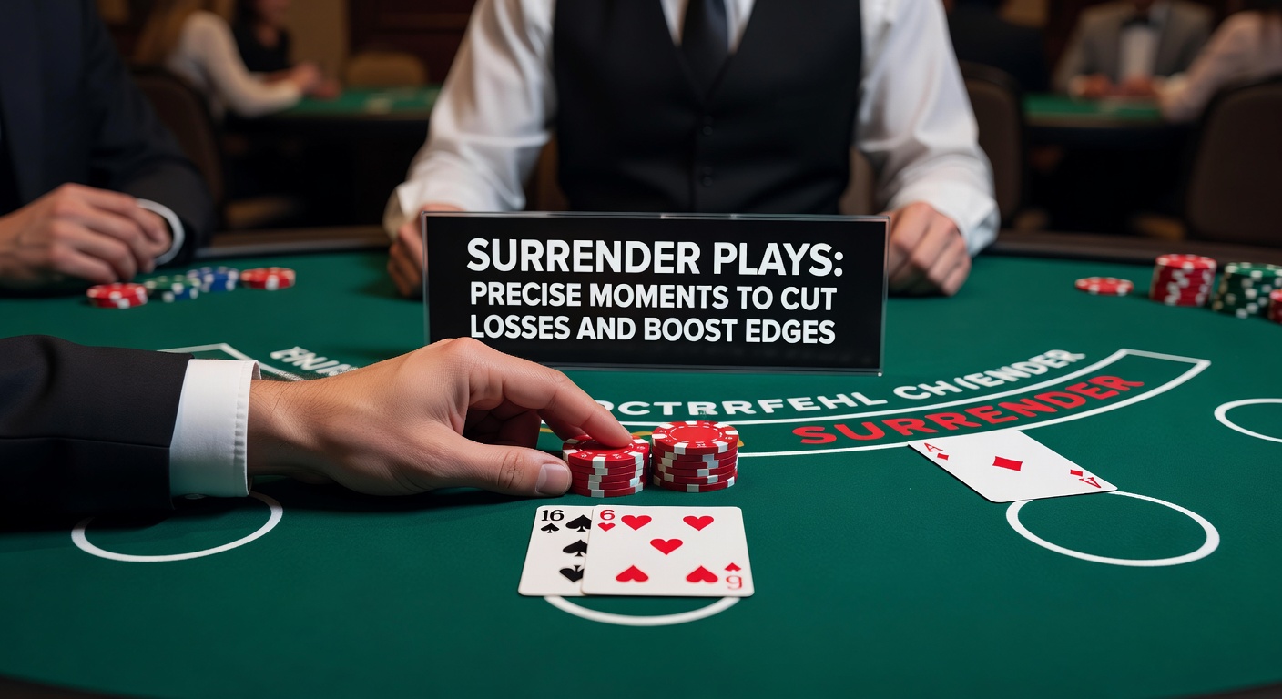 Detaillierte Surrender-Strategietabelle mit Spieler-Händen versus Dealer-Upcards für Late Surrender